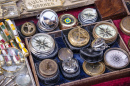Antique Compasses in a London Shop
